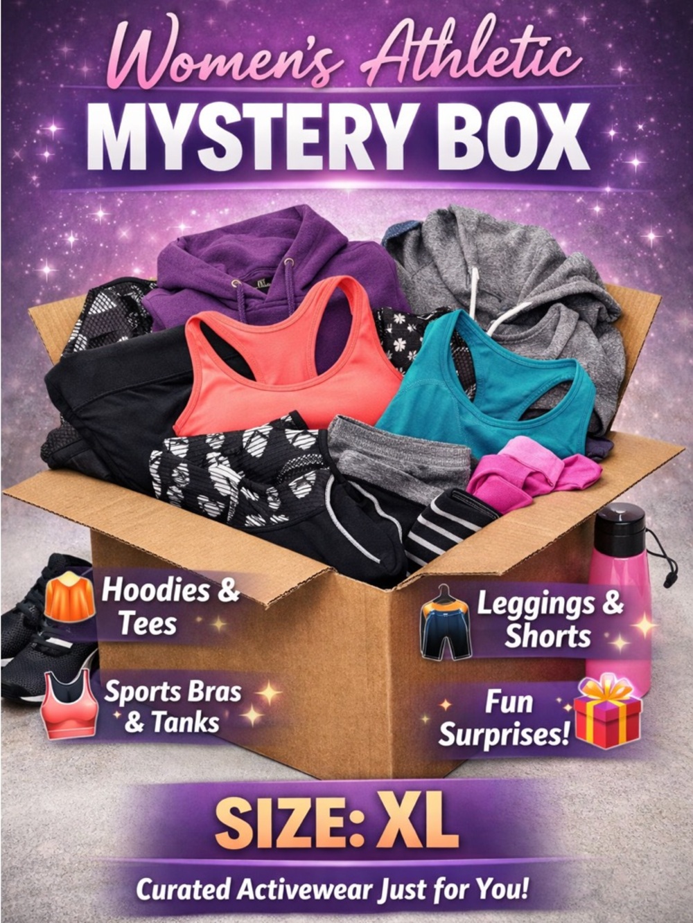 Women’s Athletic Workout Clothes Mystery Box – Size XL - Picture 16 of 16